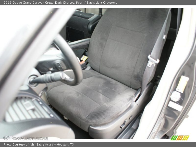 Dark Charcoal Pearl / Black/Light Graystone 2012 Dodge Grand Caravan Crew