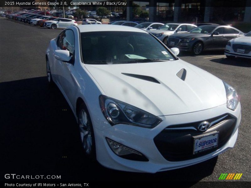Casablanca White / Black/Gray 2015 Hyundai Genesis Coupe 3.8