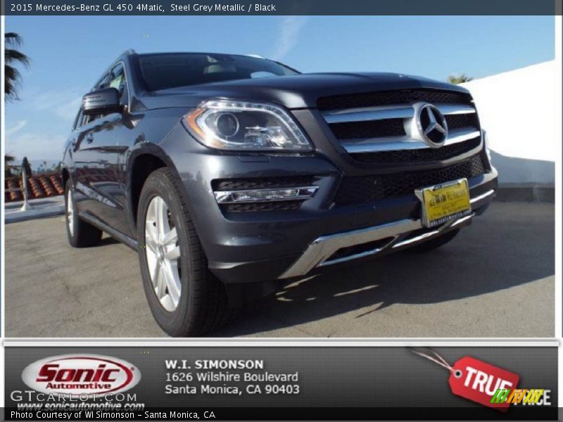 Steel Grey Metallic / Black 2015 Mercedes-Benz GL 450 4Matic