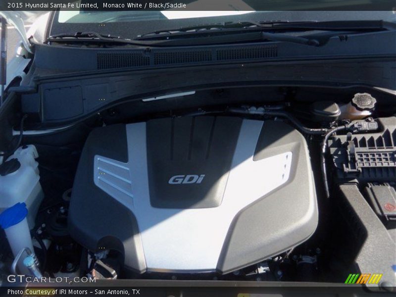 Monaco White / Black/Saddle 2015 Hyundai Santa Fe Limited