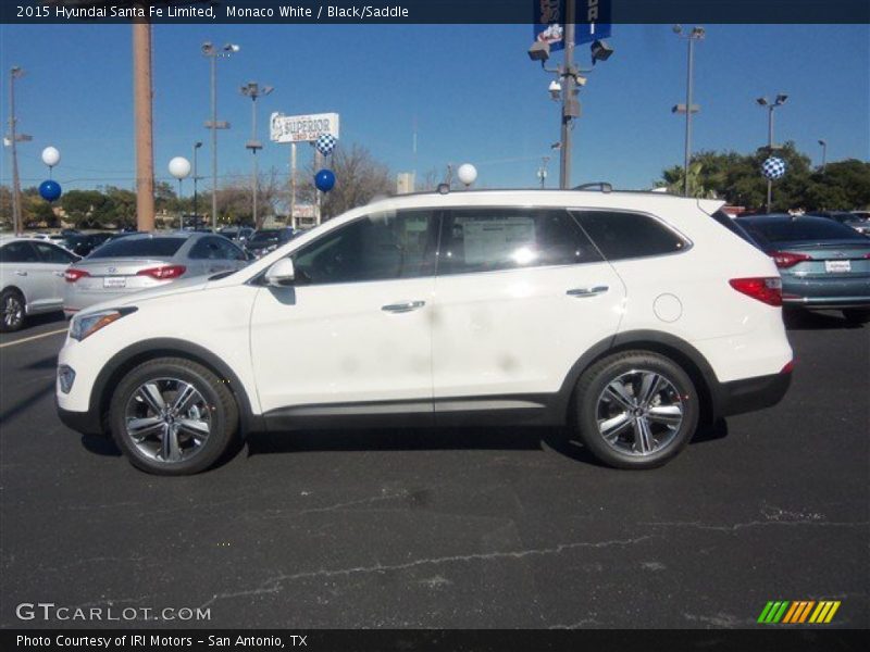Monaco White / Black/Saddle 2015 Hyundai Santa Fe Limited