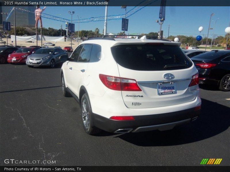 Monaco White / Black/Saddle 2015 Hyundai Santa Fe Limited