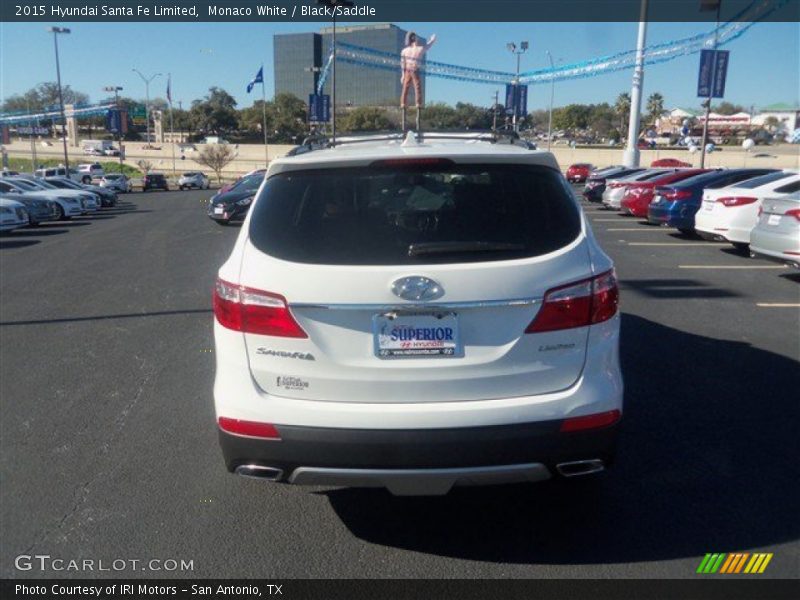 Monaco White / Black/Saddle 2015 Hyundai Santa Fe Limited