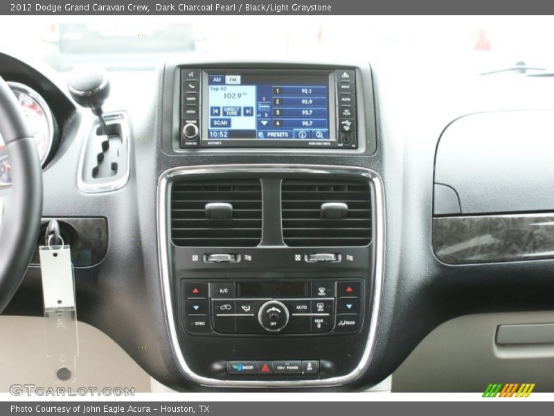 Dark Charcoal Pearl / Black/Light Graystone 2012 Dodge Grand Caravan Crew