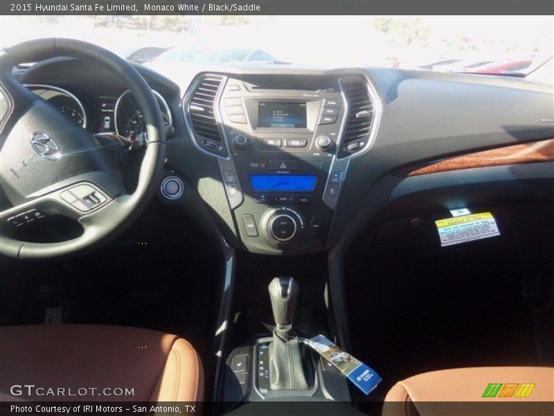 Monaco White / Black/Saddle 2015 Hyundai Santa Fe Limited
