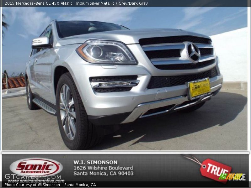 Iridium Silver Metallic / Grey/Dark Grey 2015 Mercedes-Benz GL 450 4Matic