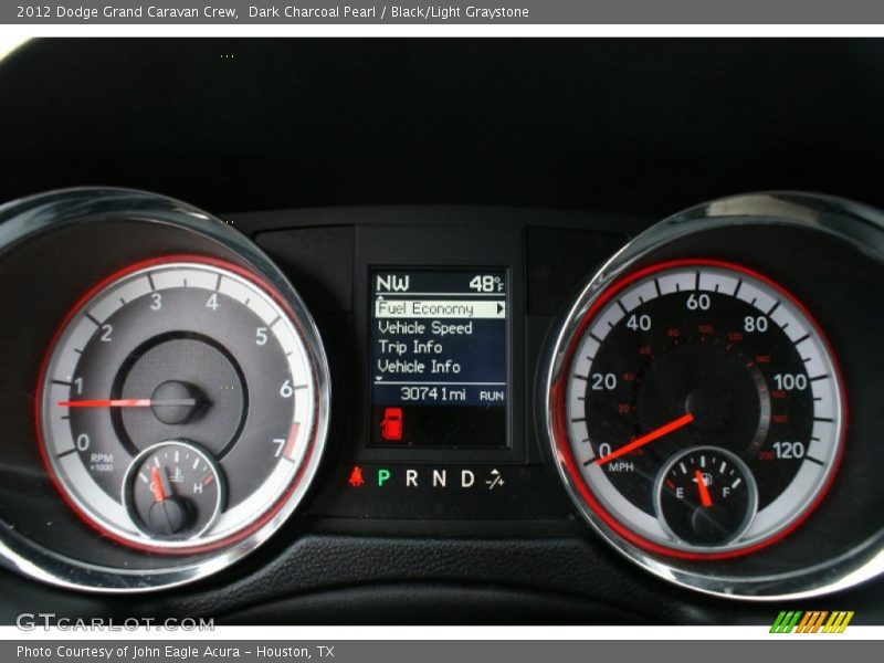 Dark Charcoal Pearl / Black/Light Graystone 2012 Dodge Grand Caravan Crew