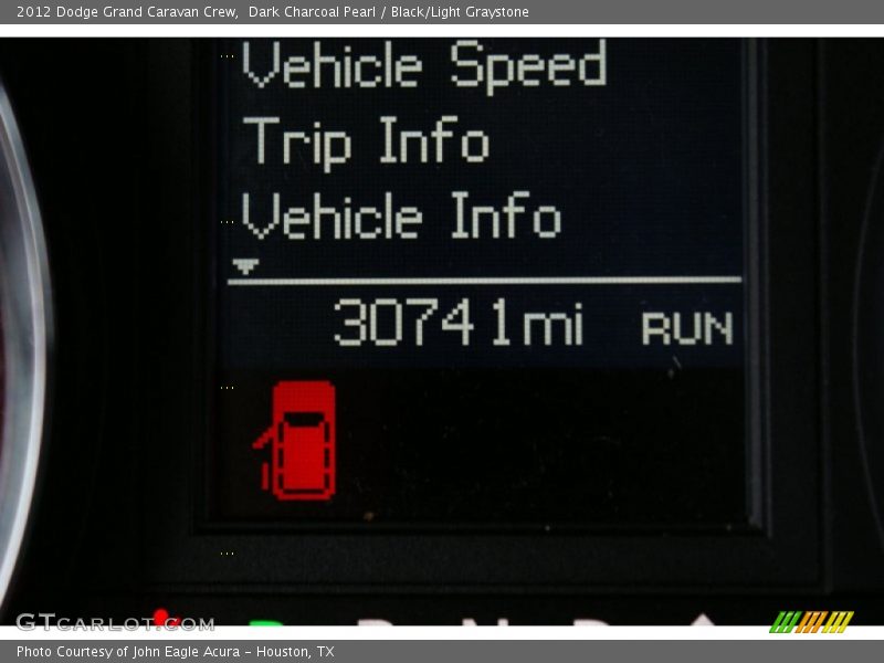 Dark Charcoal Pearl / Black/Light Graystone 2012 Dodge Grand Caravan Crew