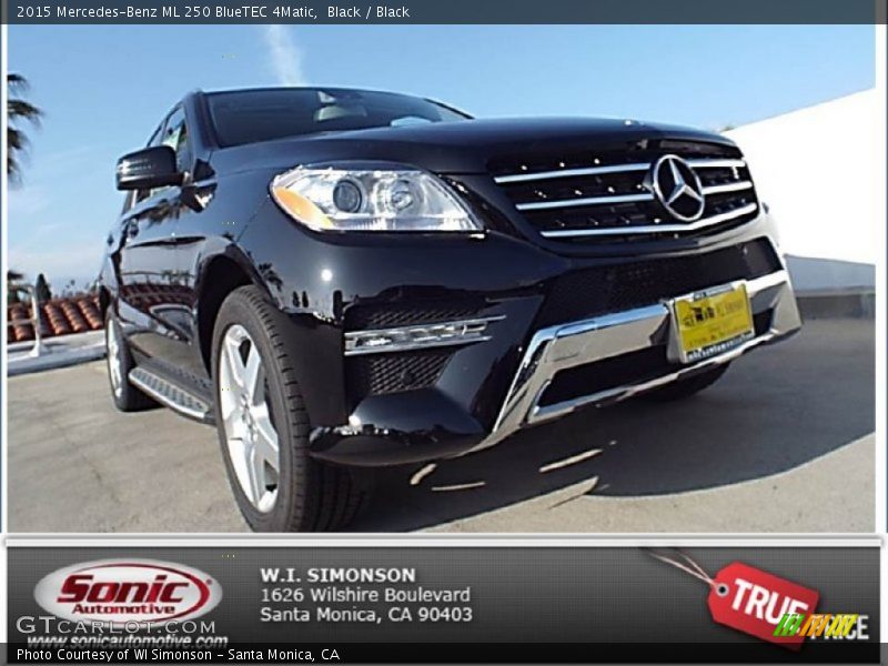 Black / Black 2015 Mercedes-Benz ML 250 BlueTEC 4Matic