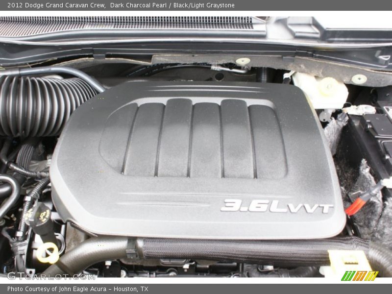 Dark Charcoal Pearl / Black/Light Graystone 2012 Dodge Grand Caravan Crew