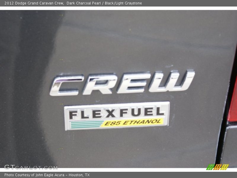 Dark Charcoal Pearl / Black/Light Graystone 2012 Dodge Grand Caravan Crew
