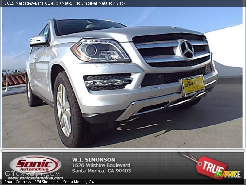 Iridium Silver Metallic / Black 2015 Mercedes-Benz GL 450 4Matic