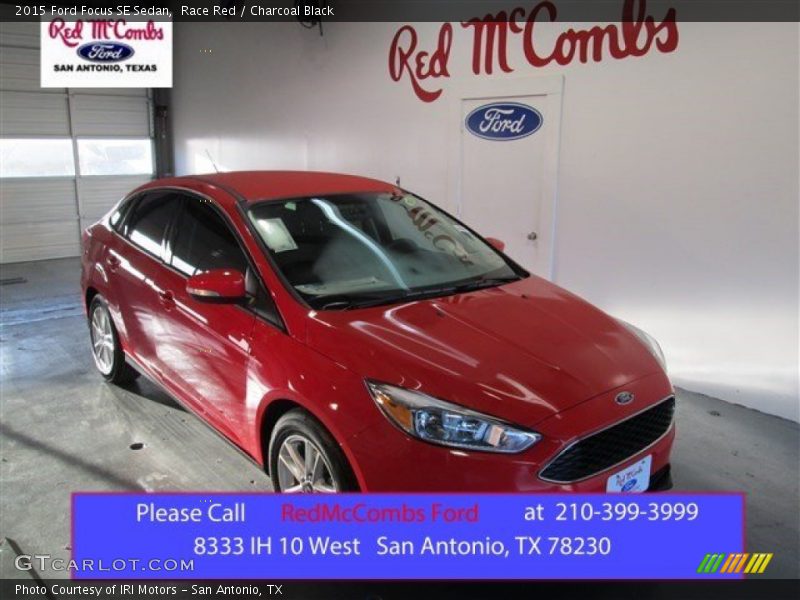 Race Red / Charcoal Black 2015 Ford Focus SE Sedan
