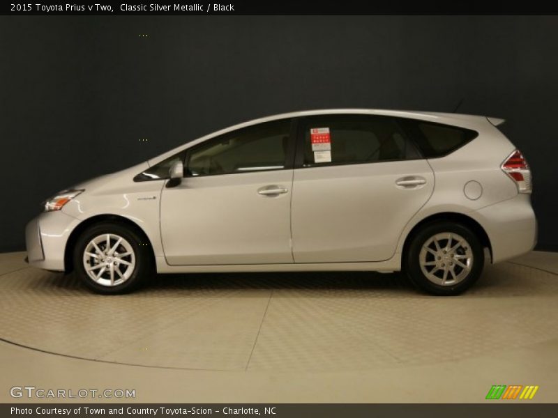 Classic Silver Metallic / Black 2015 Toyota Prius v Two