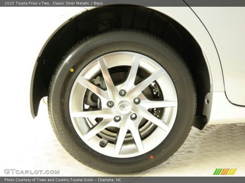 Classic Silver Metallic / Black 2015 Toyota Prius v Two