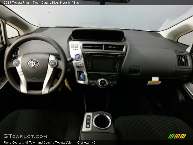 Classic Silver Metallic / Black 2015 Toyota Prius v Two