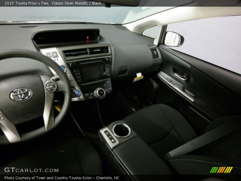 Classic Silver Metallic / Black 2015 Toyota Prius v Two