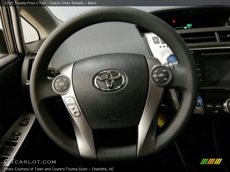 Classic Silver Metallic / Black 2015 Toyota Prius v Two