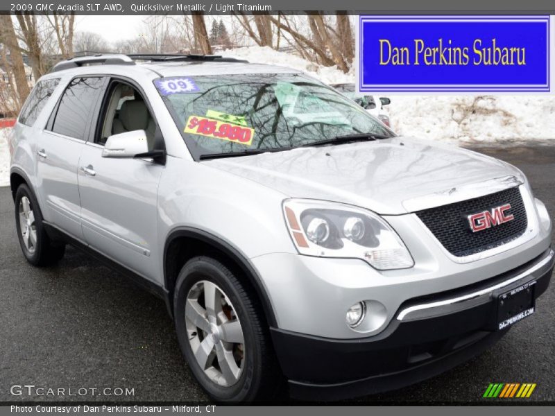Quicksilver Metallic / Light Titanium 2009 GMC Acadia SLT AWD