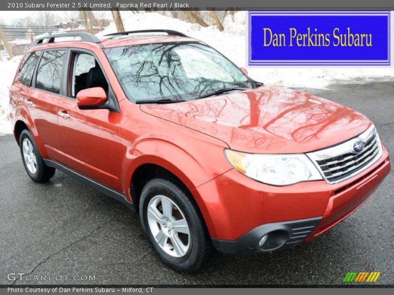 Paprika Red Pearl / Black 2010 Subaru Forester 2.5 X Limited