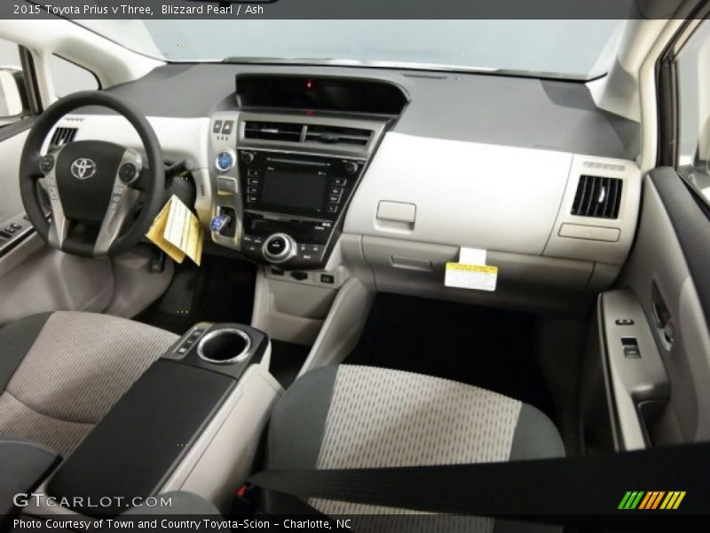 Dashboard of 2015 Prius v Three