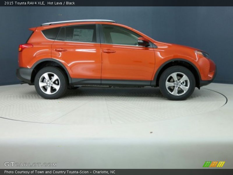 Hot Lava / Black 2015 Toyota RAV4 XLE
