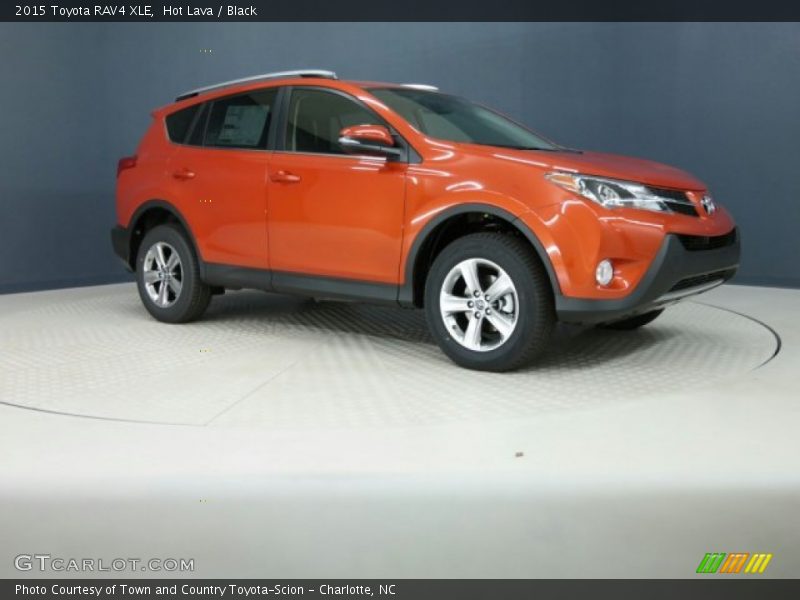 Hot Lava / Black 2015 Toyota RAV4 XLE
