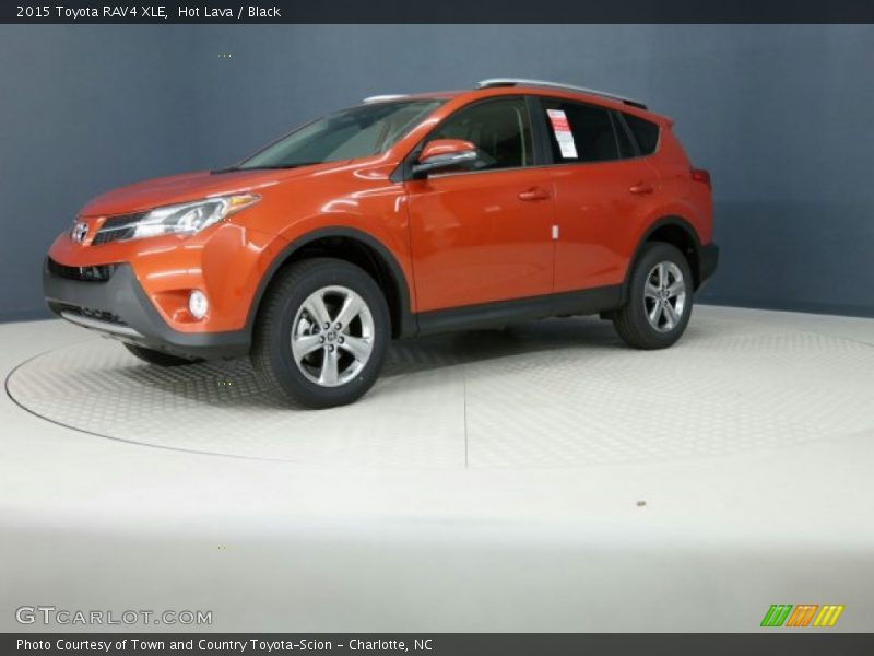 Hot Lava / Black 2015 Toyota RAV4 XLE