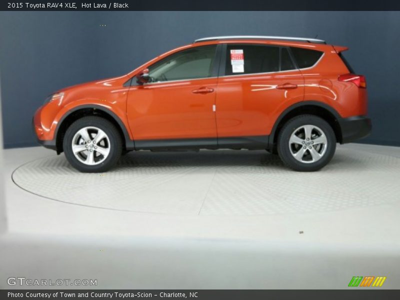 Hot Lava / Black 2015 Toyota RAV4 XLE