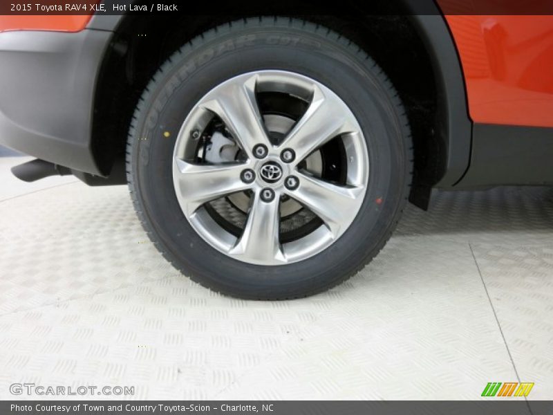 Hot Lava / Black 2015 Toyota RAV4 XLE