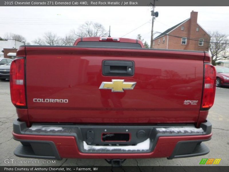 Red Rock Metallic / Jet Black 2015 Chevrolet Colorado Z71 Extended Cab 4WD