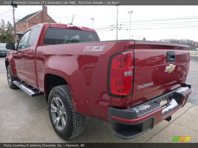 Red Rock Metallic / Jet Black 2015 Chevrolet Colorado Z71 Extended Cab 4WD