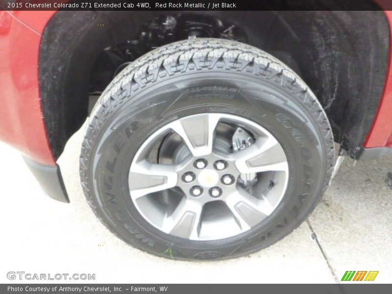 Red Rock Metallic / Jet Black 2015 Chevrolet Colorado Z71 Extended Cab 4WD