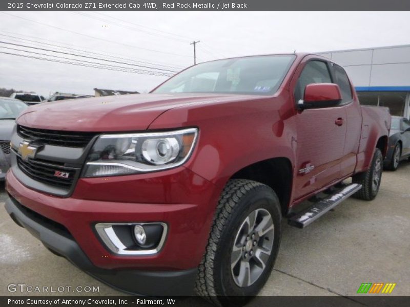 Red Rock Metallic / Jet Black 2015 Chevrolet Colorado Z71 Extended Cab 4WD