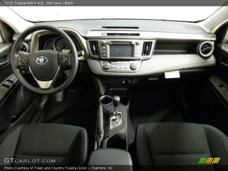Hot Lava / Black 2015 Toyota RAV4 XLE