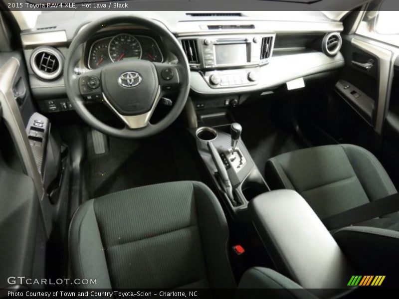 Hot Lava / Black 2015 Toyota RAV4 XLE