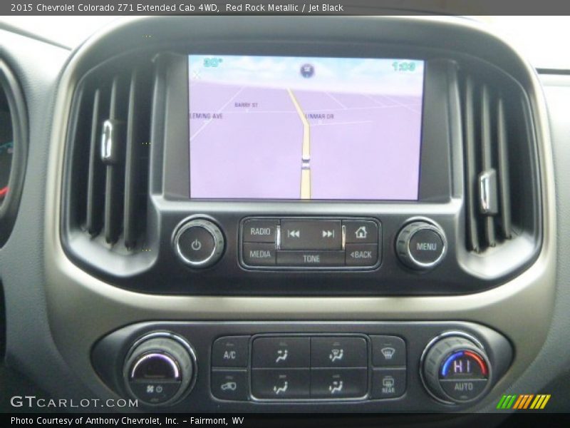 Red Rock Metallic / Jet Black 2015 Chevrolet Colorado Z71 Extended Cab 4WD