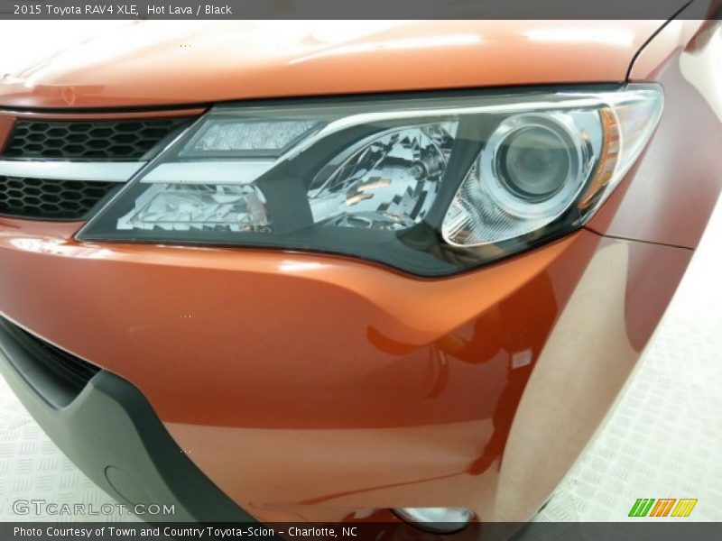 Hot Lava / Black 2015 Toyota RAV4 XLE