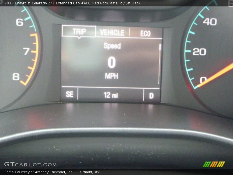 Red Rock Metallic / Jet Black 2015 Chevrolet Colorado Z71 Extended Cab 4WD