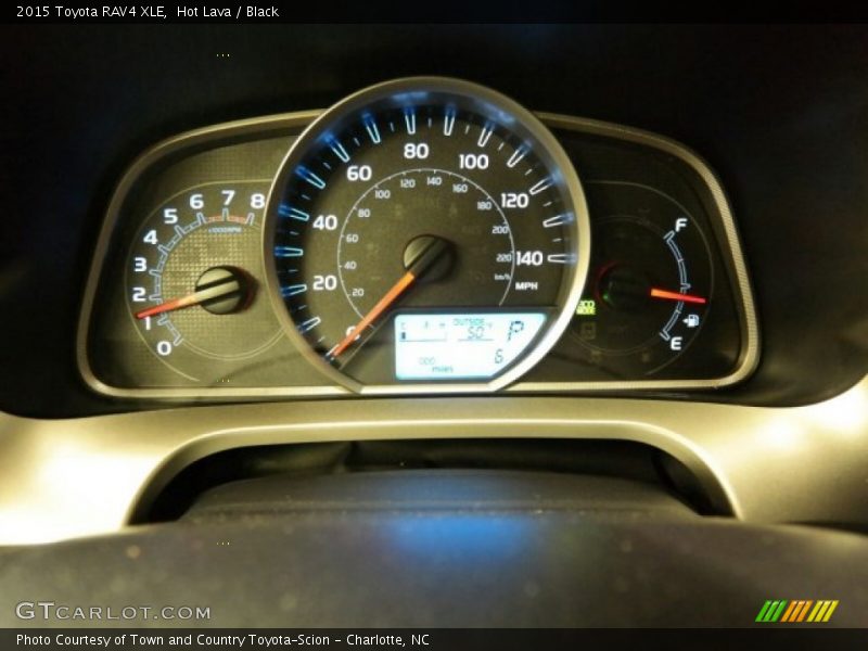 Hot Lava / Black 2015 Toyota RAV4 XLE