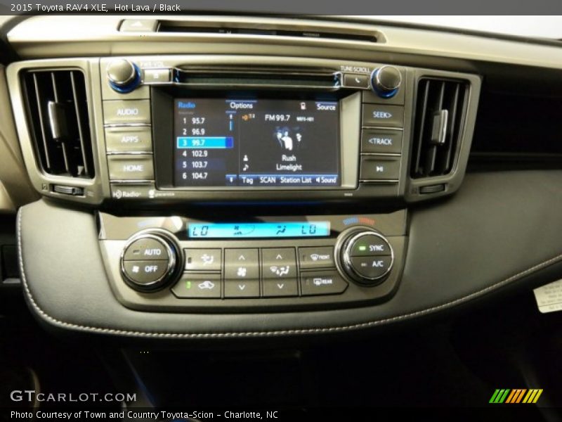 Hot Lava / Black 2015 Toyota RAV4 XLE