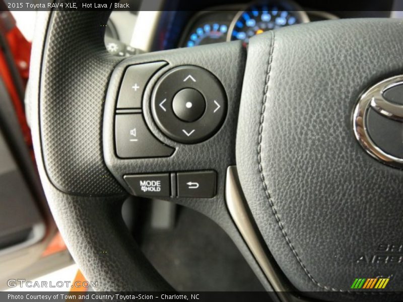 Hot Lava / Black 2015 Toyota RAV4 XLE