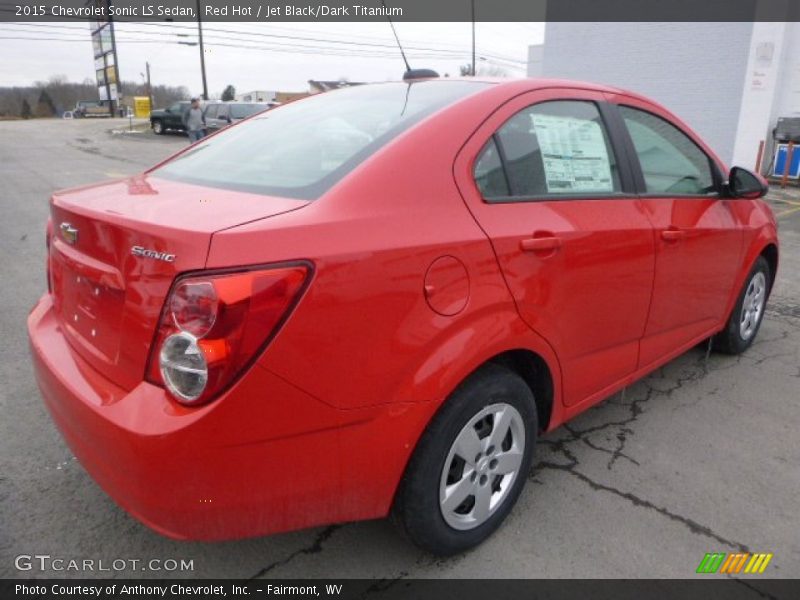 Red Hot / Jet Black/Dark Titanium 2015 Chevrolet Sonic LS Sedan