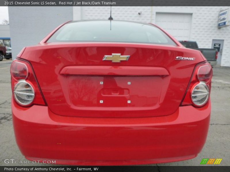 Red Hot / Jet Black/Dark Titanium 2015 Chevrolet Sonic LS Sedan