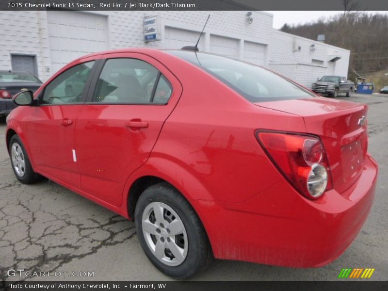 Red Hot / Jet Black/Dark Titanium 2015 Chevrolet Sonic LS Sedan