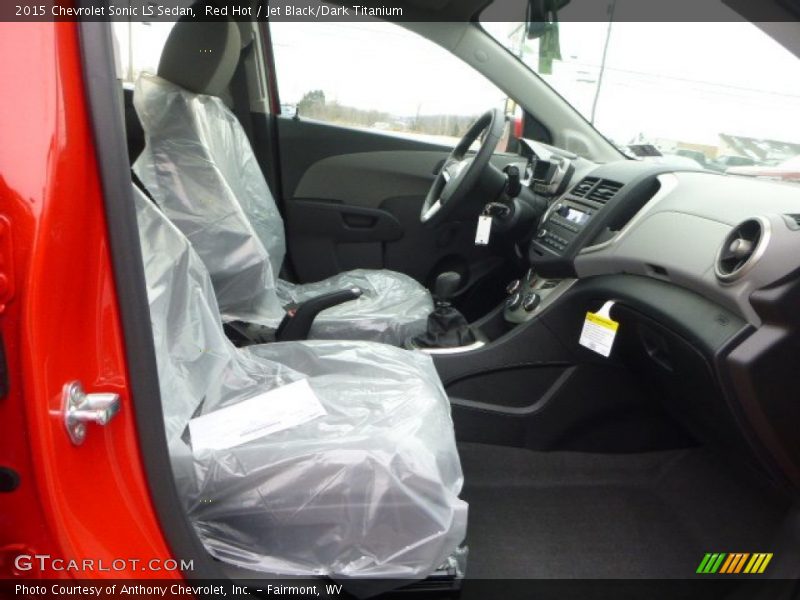 Red Hot / Jet Black/Dark Titanium 2015 Chevrolet Sonic LS Sedan