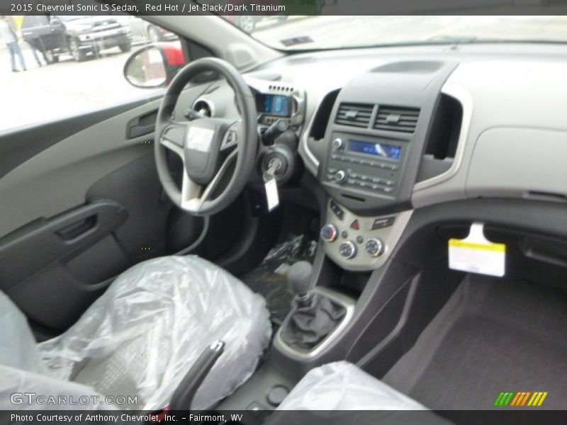 Red Hot / Jet Black/Dark Titanium 2015 Chevrolet Sonic LS Sedan
