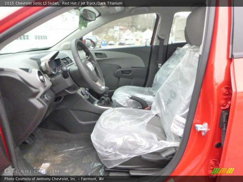 Red Hot / Jet Black/Dark Titanium 2015 Chevrolet Sonic LS Sedan