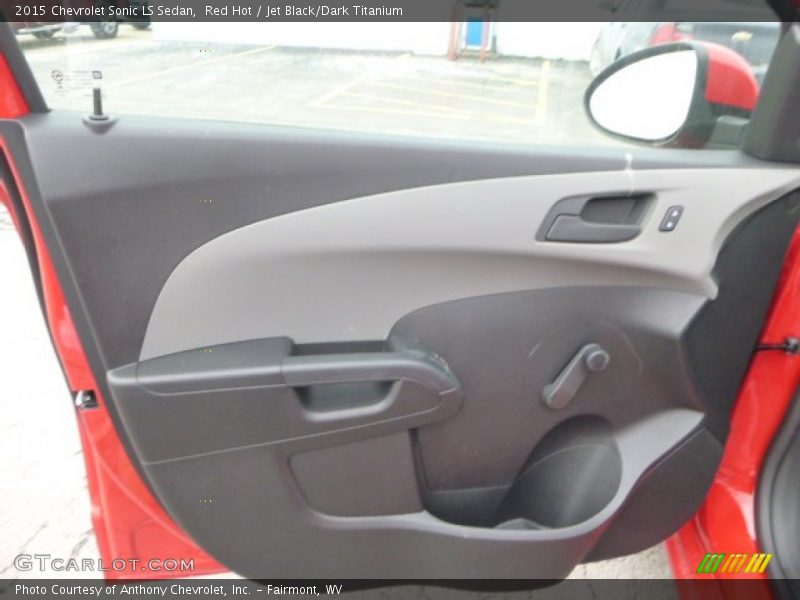 Red Hot / Jet Black/Dark Titanium 2015 Chevrolet Sonic LS Sedan