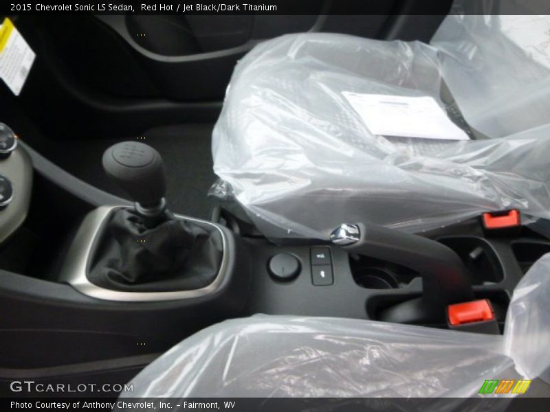 Red Hot / Jet Black/Dark Titanium 2015 Chevrolet Sonic LS Sedan